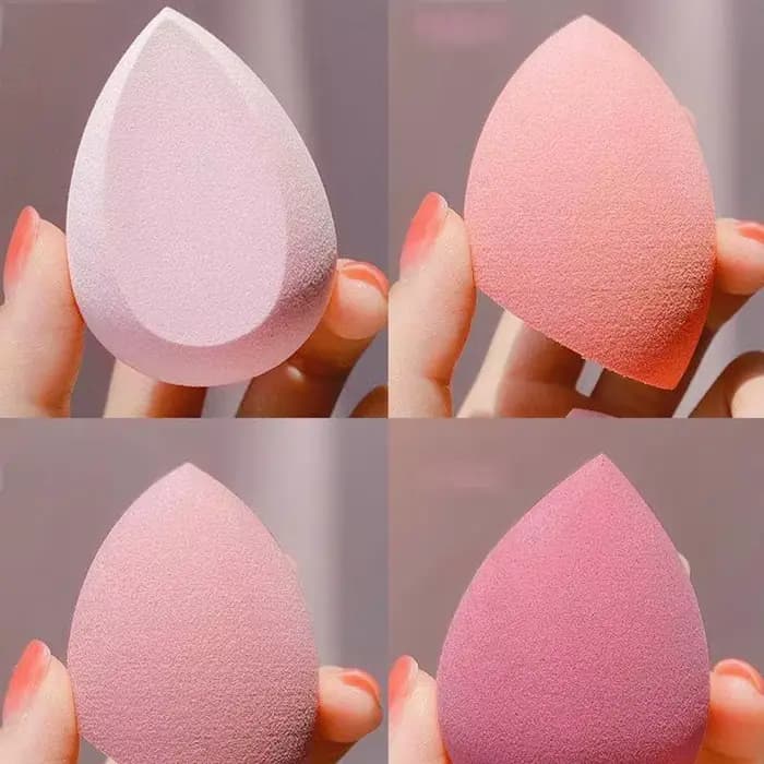 Ensemble de 4 éponges de maquillage roses