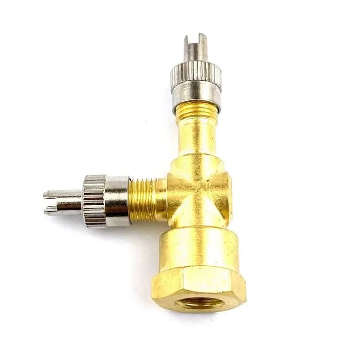 Adaptateur de tee de port de tige de assujet, accessoires en cuivre TPMS à 3 voies, haute qualité