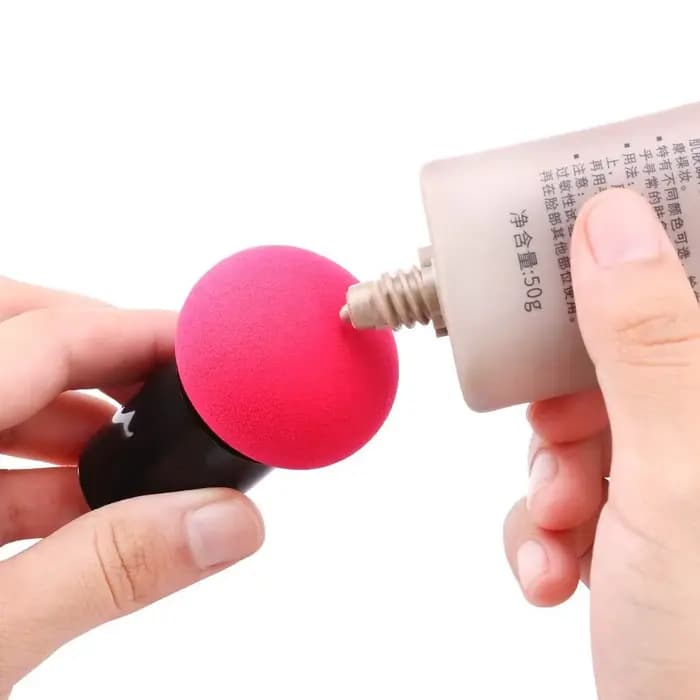 Éponge cosmétique à main tête de champignon