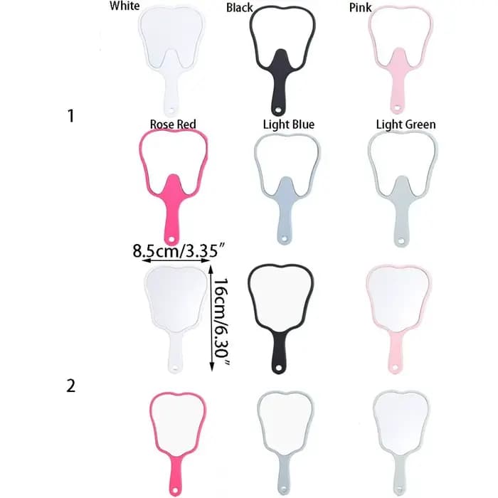 Miroir en plastique Simple en forme de dent