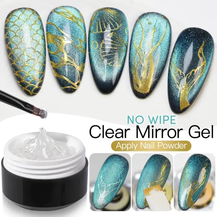 AS 15ml Semi solide miroir magique poudre modélisation Gel vernis 3D clair Nail Art multifonctionnel colle tremper estampage mélange Gel