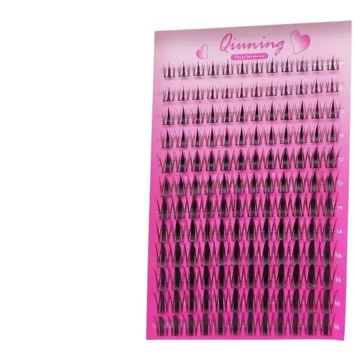 Nouveau Kit de Cils en Grappes Effet Chat avec Colle et Scellant pour Extensions
