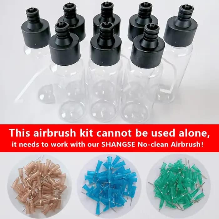 SHANGSE – Kit d'accessoires avec bouteille spéciale de 50ml et buse jetable de 0.2mm/0.3mm/0.5mm/0.8mm