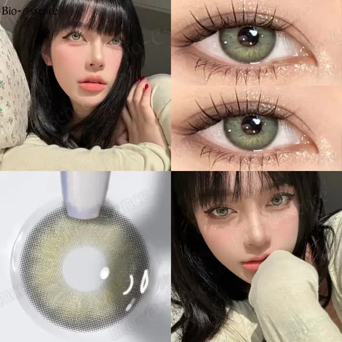 2025 nouvelle bio-essence 1 paire de lentilles de Contact vertes pour les yeux