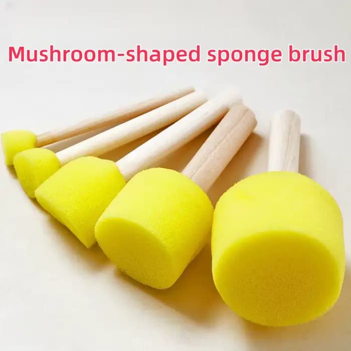 Brosse ronde en éponge de peinture en forme de champignon