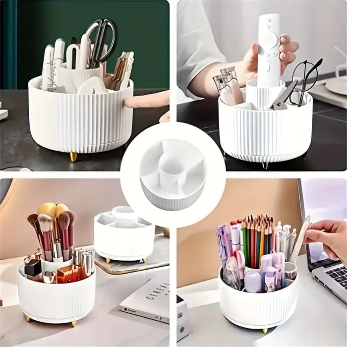 Boîte de rangement rotative pour maquillage - Conteneur