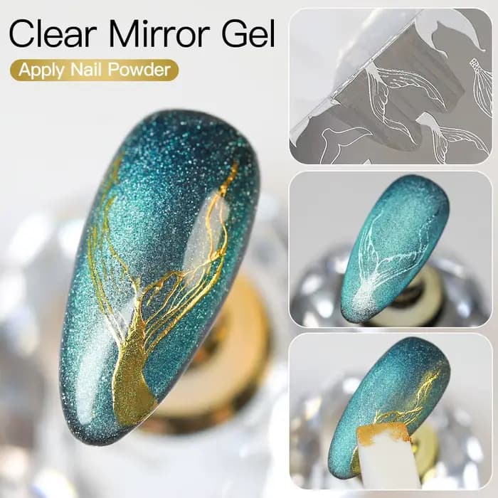 AS 15ml Semi solide miroir magique poudre modélisation Gel vernis 3D clair Nail Art multifonctionnel colle tremper estampage mélange Gel