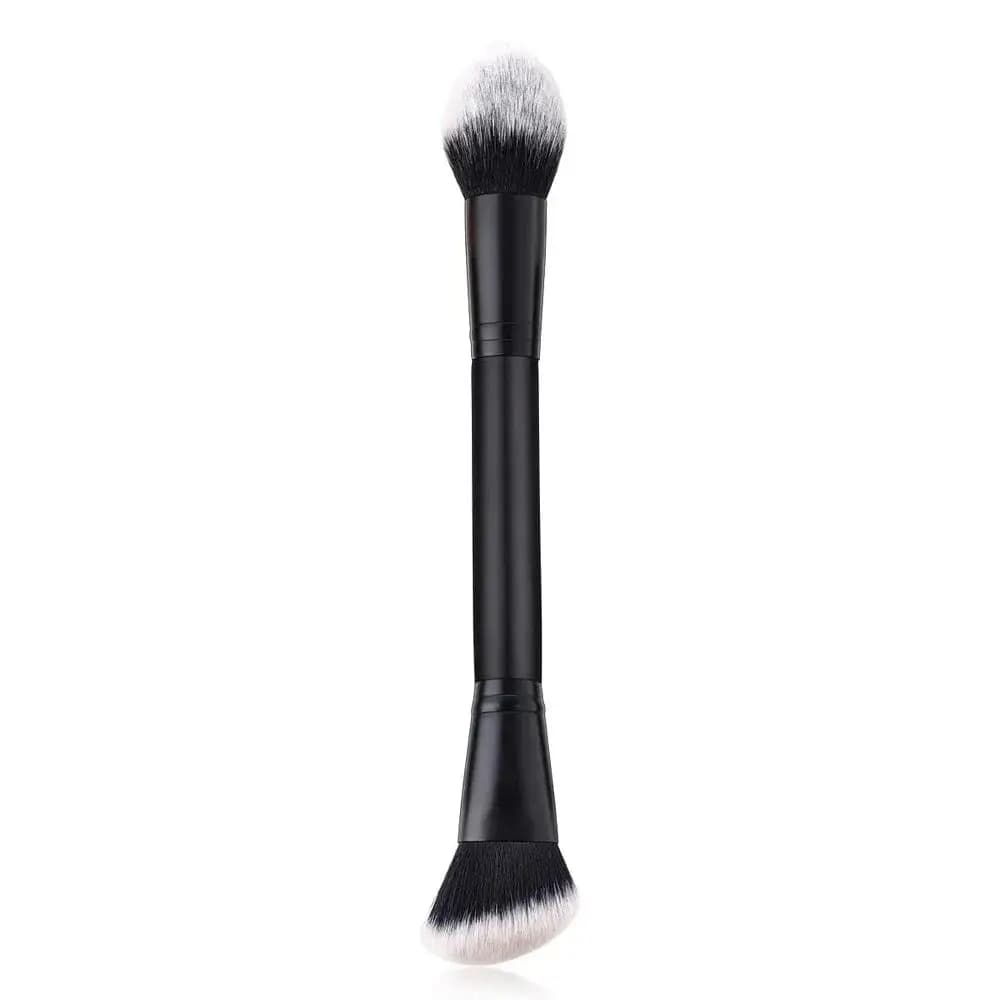 Pinceaux de maquillage à Double extrémité, brosse de Contour, fond de teint, correcteur, poudre, Blu