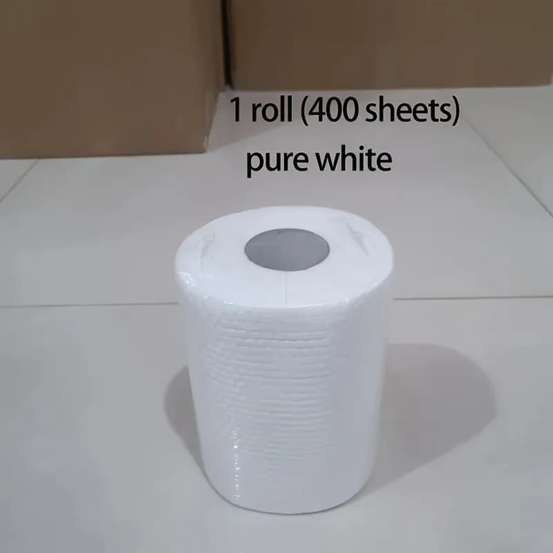 Rouleau de mouchoirs de cuisine blanc pur 400A : antiadhésif, durable, réutilisable – Idéal pour le 