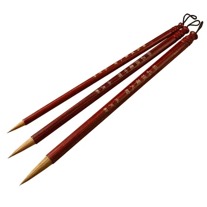 Ensemble de pinceaux de calligraphie chinoise, 3 pièces/ensemble, pour débutants, petit écriture rég