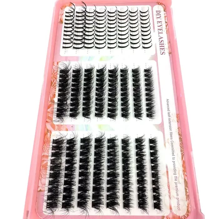 48 rangées 6 Styles pointes cils individuels Volume grappes de cils D/DD bouclés épais grappes de ci