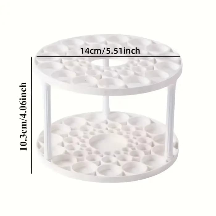 360 ° Porte-brosse rotatif – Organisateur en plastique blanc avec finition émaillée, design peu en