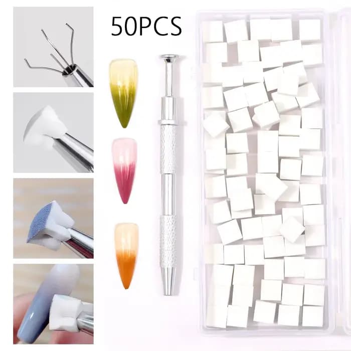 Éponge douce pour nail art, outils de tamponnage pour dégradé de couleur, outil de manucure créatif