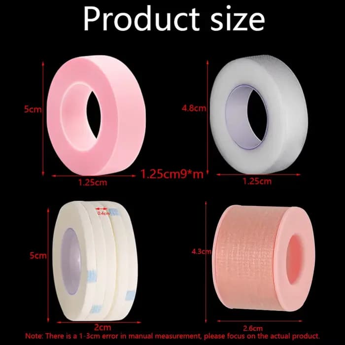 1/3/5 rouleaux de ruban d'extension de cils, outils adhésifs PE sous les coussinets oculaires pour c