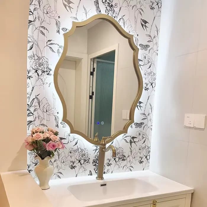 Miroir lumineux irrégulier pour femmes, ornement de maquillage, Design en macramé, créatif et Cool,