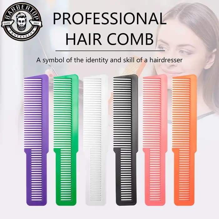 Peigne professionnel en plastique à double usage pour Salon de coiffure, antistatique, pour barbiers