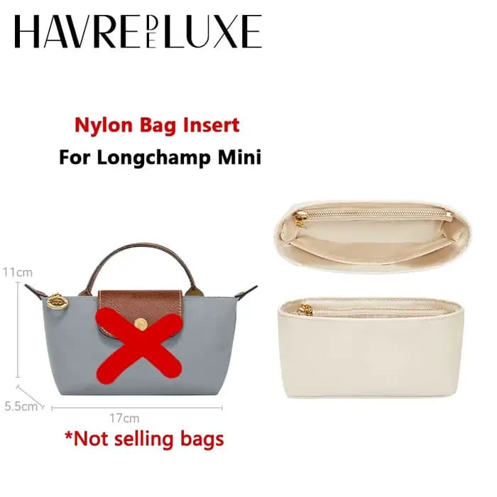 Insert organisateur de sac pour pochette Longchamp, matériau en nylon, support de sac super solide,