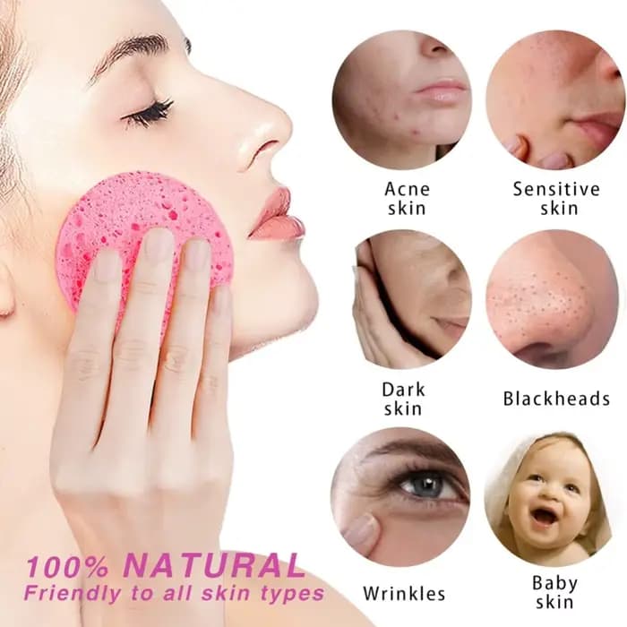 50-1000 pièces compresser visage lavage bouffée pâte de bois naturelle éponge visage lavage bouffée