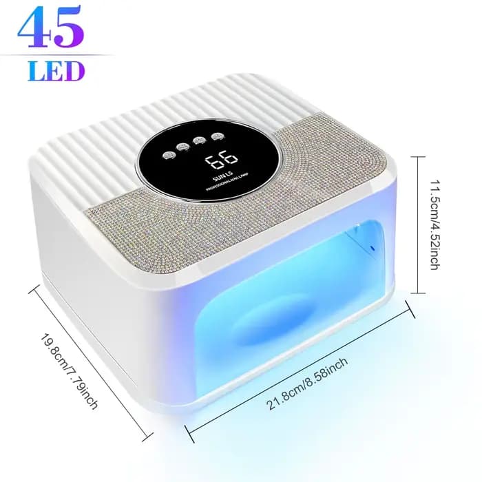 Sèche-ongles haute puissance avec écran LCD intelligent, lampe UV 45LED, séchage du gel, base parfai
