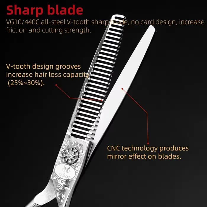 Ciseaux de coiffure professionnels en matériau VG10, machine à couper les cheveux, ciseaux de coupe