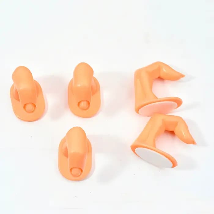 1 pièces en plastique doigt Mode manucure pratique doigt ongles mode débutants formation acrylique U