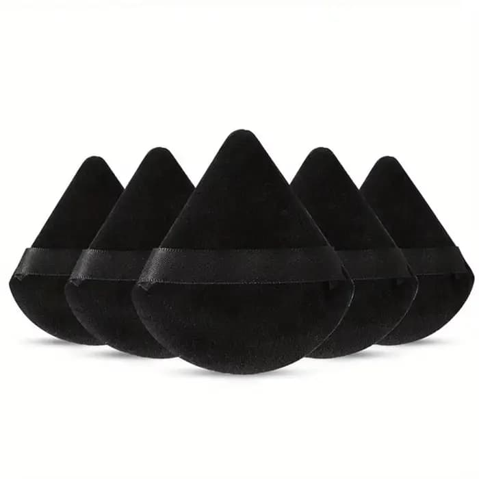 3/5/6 pièces Triangle bouffée de poudre pour poudre libre liquide cosmétique doux en peluche bouffée