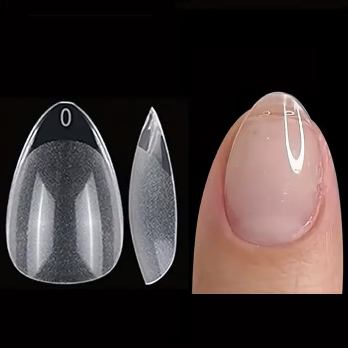 120PCS-Faux ongles courts semi-givrés en amande – parfaits pour la conception des ongles et les exte