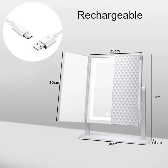 Miroir pliant esthétique Led, miroir de maquillage décoratif de luxe, miroirs de table élégants avec
