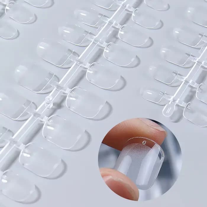 ARTAUG 240 pièces presse courte sur les ongles carré blanc Gel Lucency faux ongles couverture complè