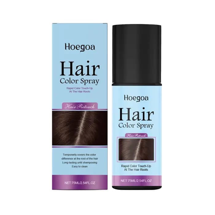 Spray Colorant Temporaire pour Cheveux – Solution Rapide pour Couvrir les Cheveux Blancs et les Raci