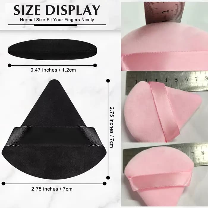En gros 50 pièces Triangle poudre bouffée Mini visage maquillage éponge cosmétiques doux coton visag