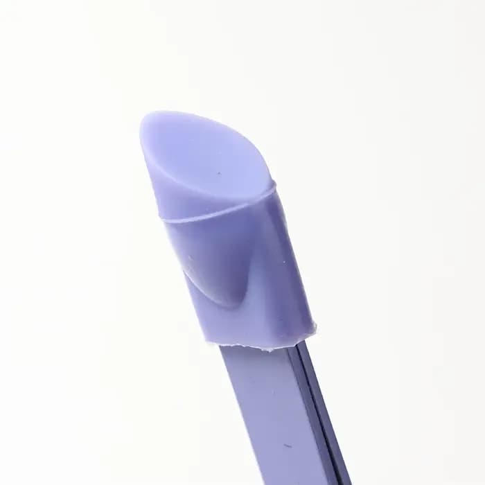 Pincettes à ongles violettes Double face, tête de pressage en Silicone, autocollants, outils de manu
