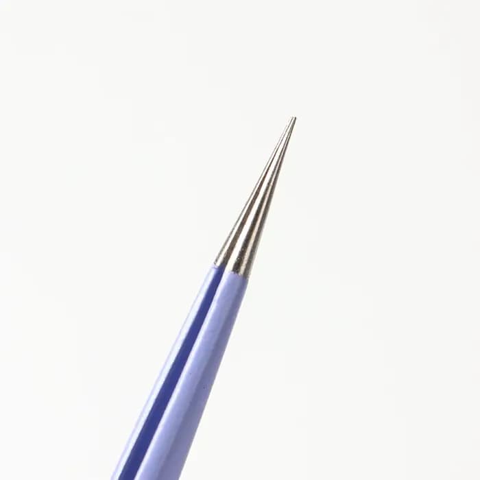 Pincettes à ongles violettes Double face, tête de pressage en Silicone, autocollants, outils de manu