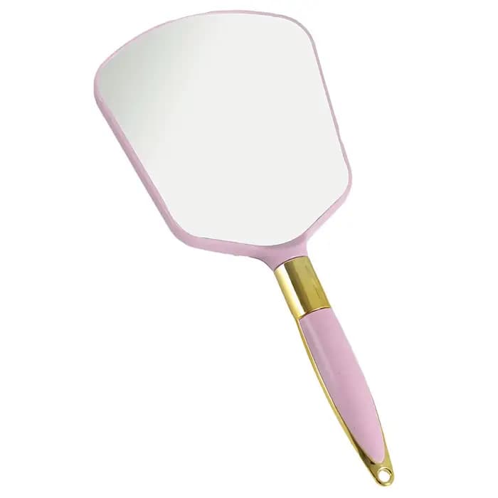 Miroir de maquillage haute définition vintage, miroir de courtoisie, poignée, main, spa, salon