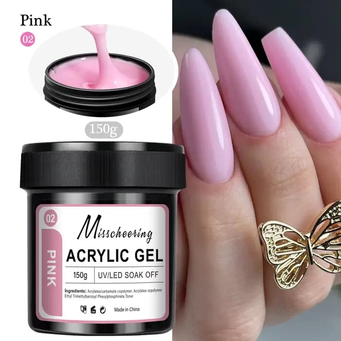 1 pot 100/150g Poly Gel pour ongles UV LED durci constructeur Gel pour ongles acrylique cristal Exte