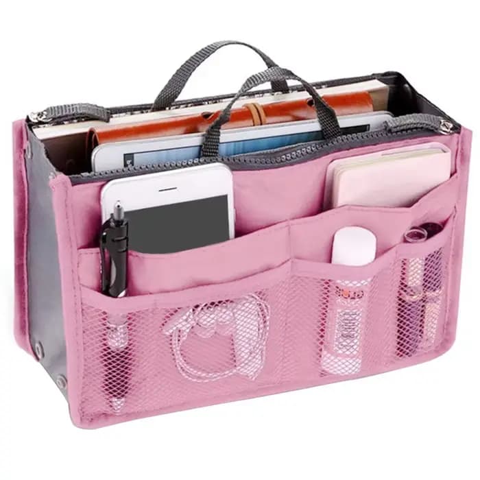 Sac à main de voyage pliable en nylon pour femme, sac à cosmétiques, fourre-tout de maquillage, doub