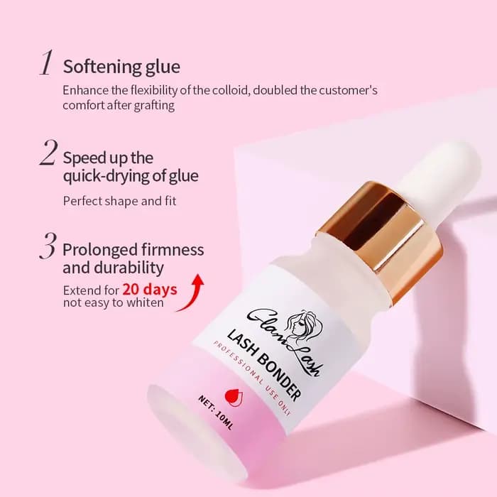 GLAMLASH 10 ml/15 ml cils Super Bonder pour Extension de cils Bonder étiquette privée greffage colle