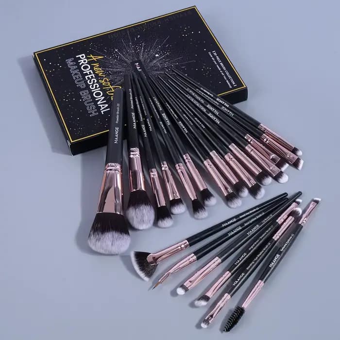 Maange-Pinceaux de maquillage professionnels avec boîte, poudre cosmétique, fard à barrage, fond de