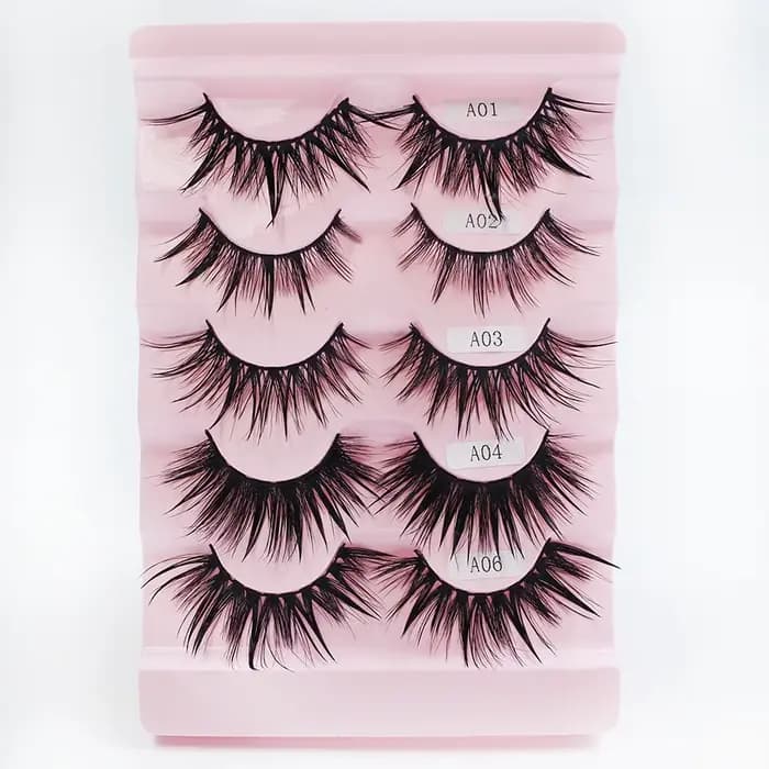 Faux cils cosplay féminins, maquillage coréen, nouveau style, pointes de support, cils 3D, cils mang