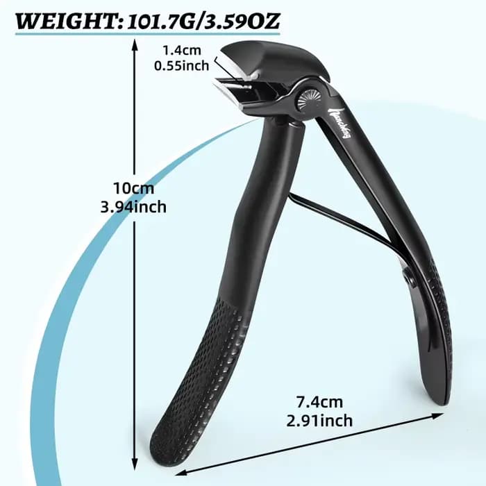 Coupe-ongles pliant pour une coupe facile des ongles épais, des ongles durs, en acier inoxydable, no