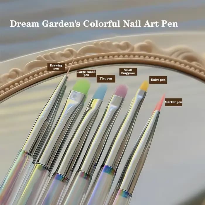 Stylo d'art de conception d'ongle Aurora pinceau Transparent pinceau de peinture Extension de Gel Uv