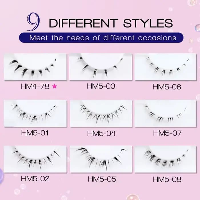 VIPUDA cils inférieurs 5/10 paires yeux coréens naturels Manga cils inférieurs grappe bande transpar