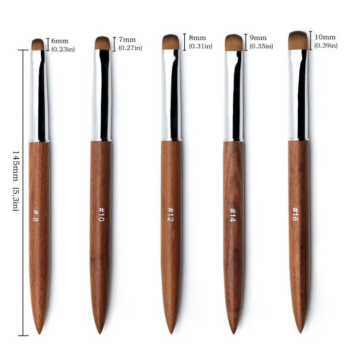 Kolinsky – pinceau français pour Nail Art, dessin acrylique, strass, peinture sur Gel, manche en boi