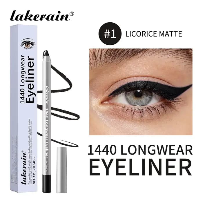 Eyeliner longue tenue à pointe fine et précise, waterproof, anti-bavures, longue durée, application