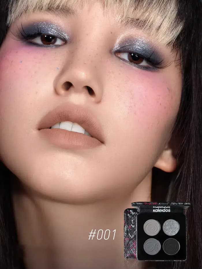 Palette Fards à Paupières Kaleidos 4 Couleurs Maquillage Yeux Mat Brillant Smokey Longue Tenue Facil