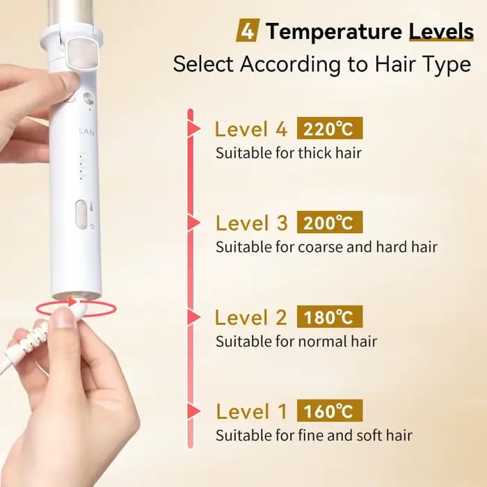 ANLAN fer à friser automatique 30s chauffage rapide contrôle intelligent de la température revêtemen