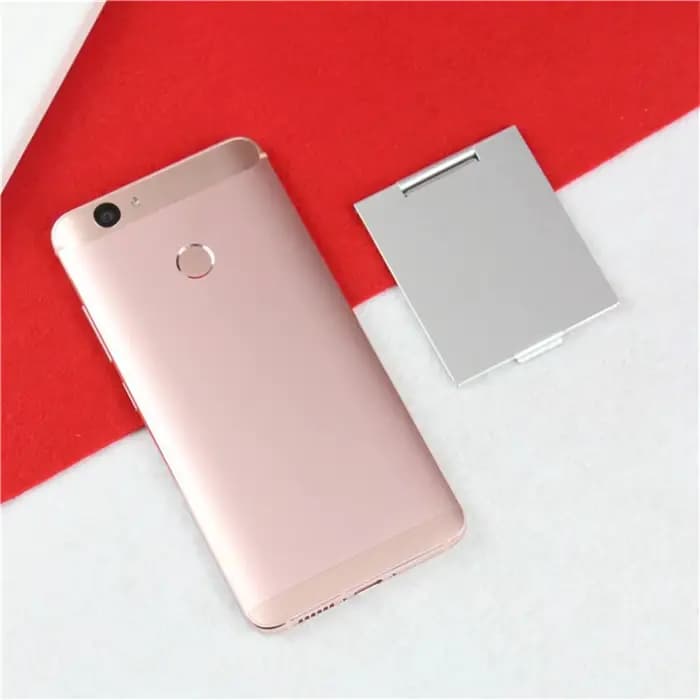 Petit miroir pliant en aluminium, miroir de maquillage Compact et pliable, Mini miroir de poche en m