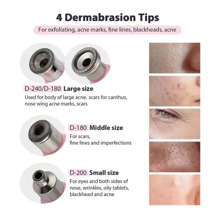 Appareil de peeling facial anti-âge Diamond MicrodermDelhi, élimination des points noirs, tonificati