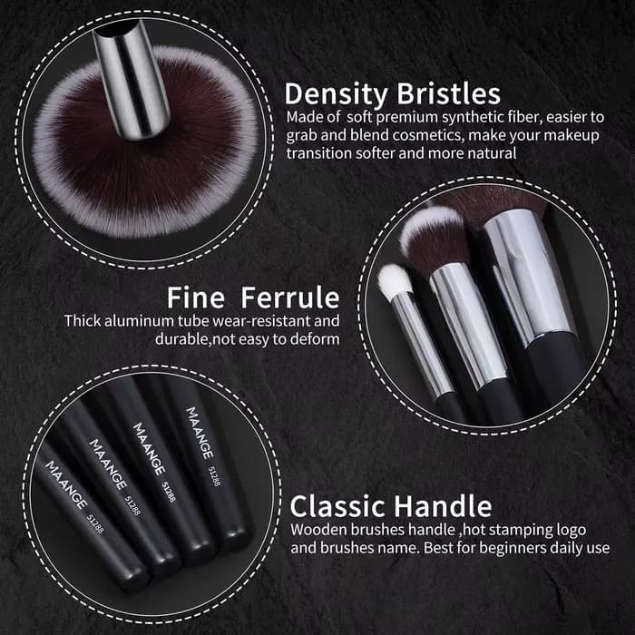 Ensemble de pinceaux de maquillage professionnels, outils de beauté cosmétiques, fond de teint, fard