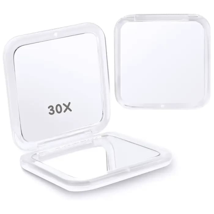 Miroir de maquillage Compact avec grossissement 30X, miroir cosmétique de poche pliable de voyage, g